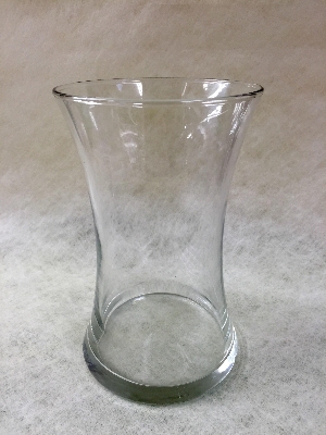 Clear Curved Glass Vase