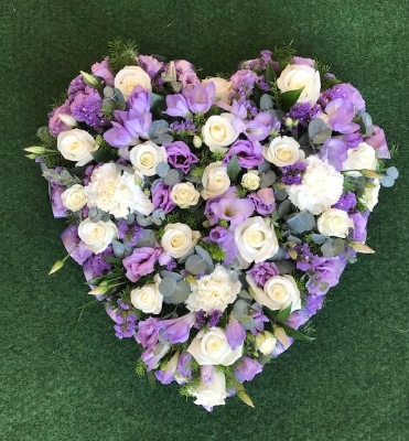 Lilac and White Open Heart