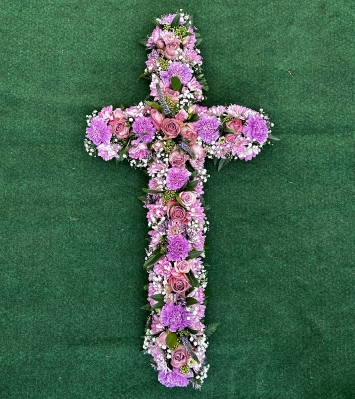 Open Cross Lilac, White & Green