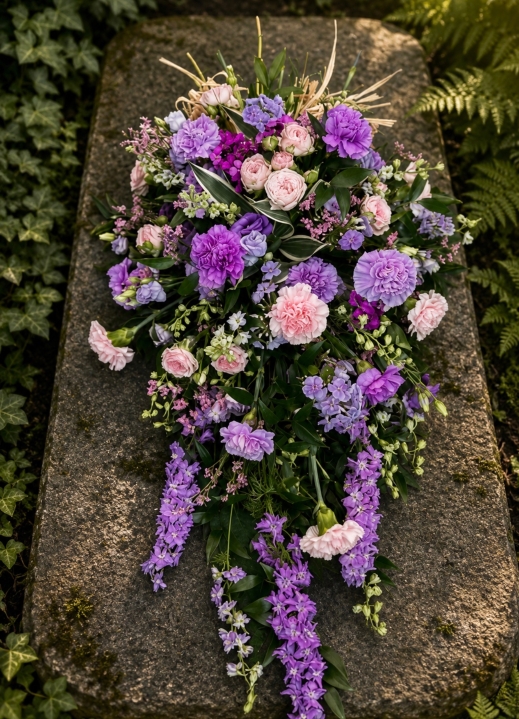 Reverse Stem Spray in shades of Lilac