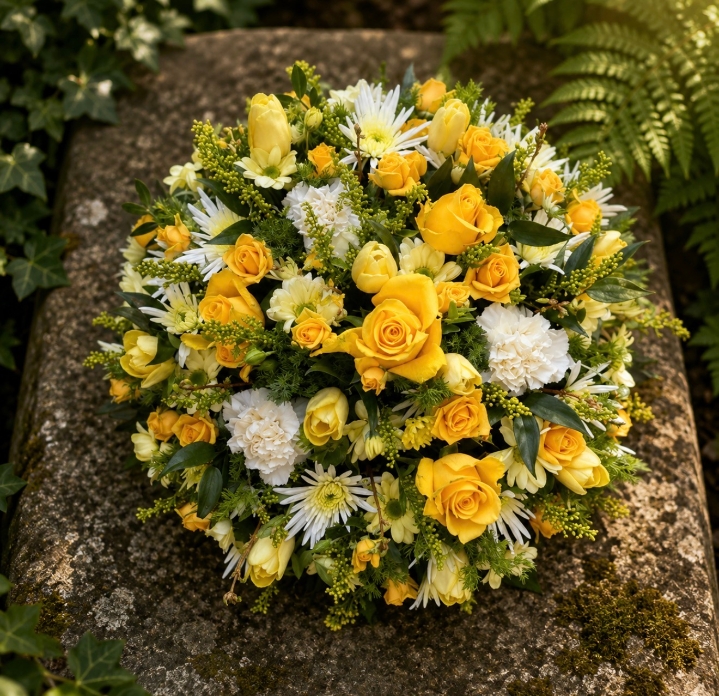 Posy seasonal Yellow and White