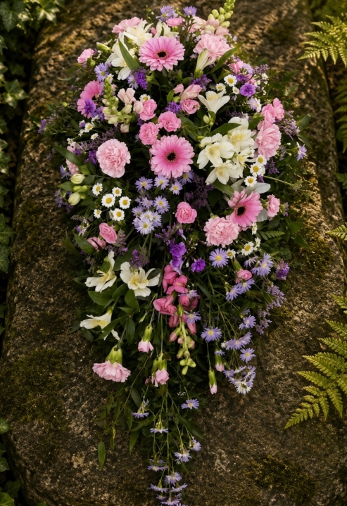 Single Spray Pink, White & Lilac