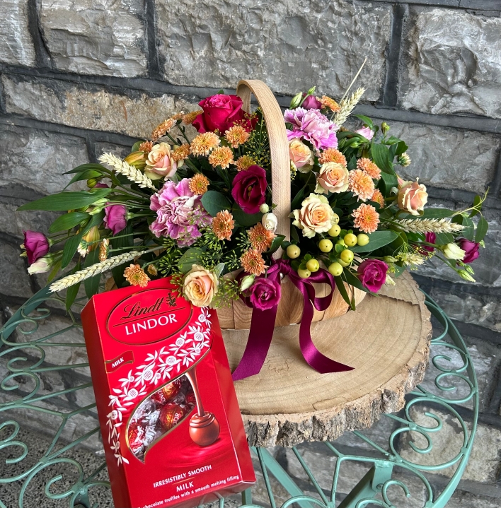 Autumn Whisper Basket With Chocolates