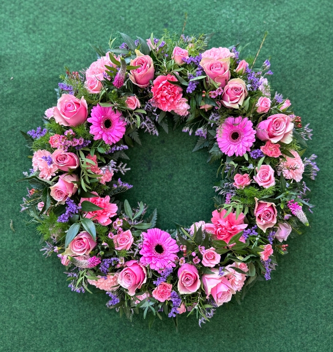 Open Wreath Shades of Pinks & Lilacs