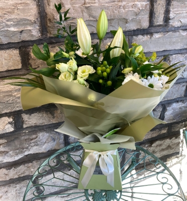 White Green & Cream Bouquet