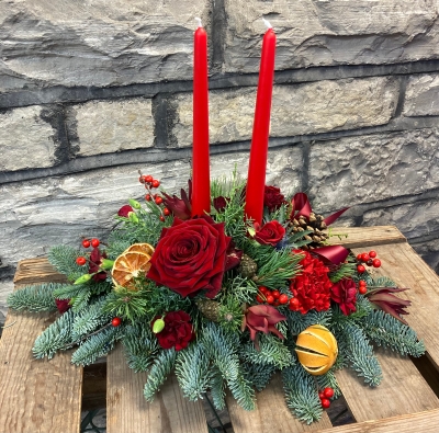 Christmas Embers Table Centre