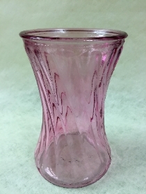 Pink Curved Glass Vase