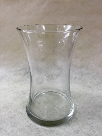 Clear Curved Glass Vase