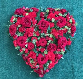 Red Rose & Carnation Heart
