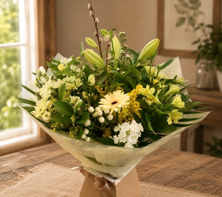 Florist Choice Lemon, White & Cream