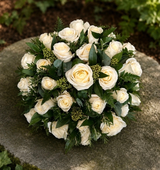 White Rose open posy