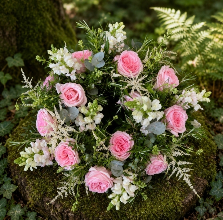Open Rose Wreath
