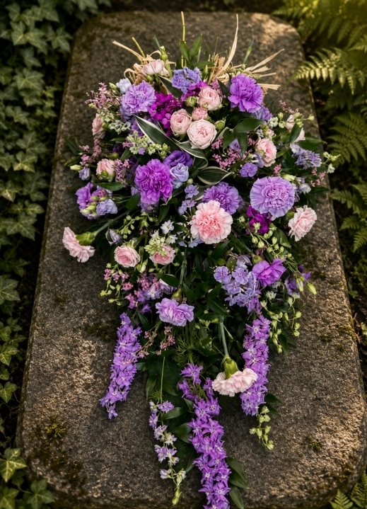 Reverse Stem Spray in shades of Lilac