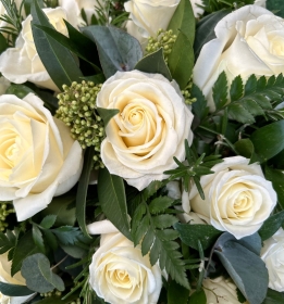 White Rose open posy